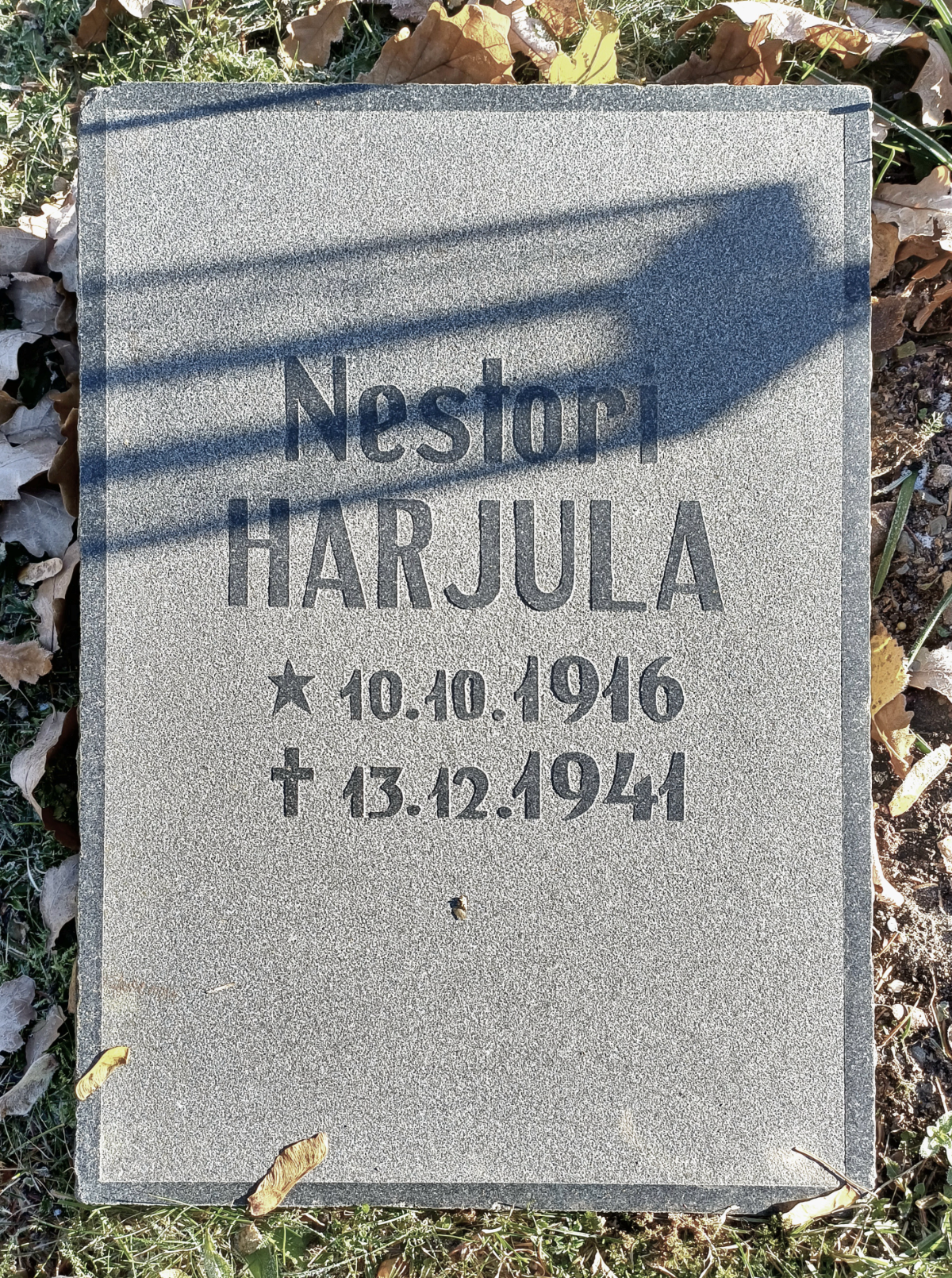 Käppäselässä kaatunut sotamies Nestori Harjula on haudattu Ylöjärven sankarihautausmaalle (Jouni Koskela)